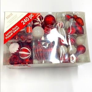 Red, White & Silver Shatterproof Ornaments #2
